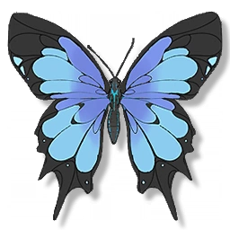 Blue Feather Butterfly image